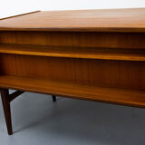 Freestanding vintage teak desk 1960s