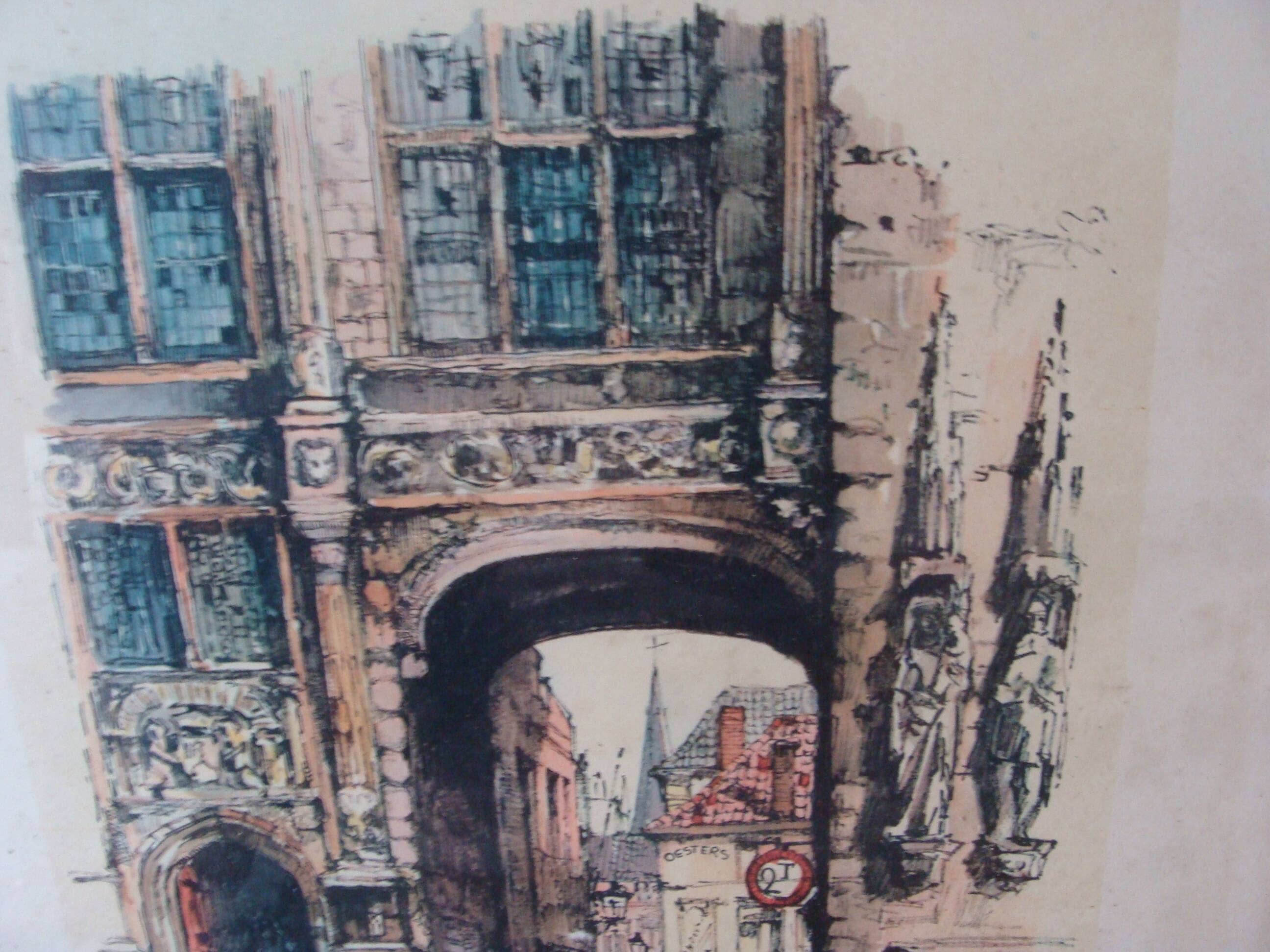 Engraving of Brugge / Jon Korthals