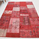 Tapis patchwork vintage en laine faite à la main 245x168cm