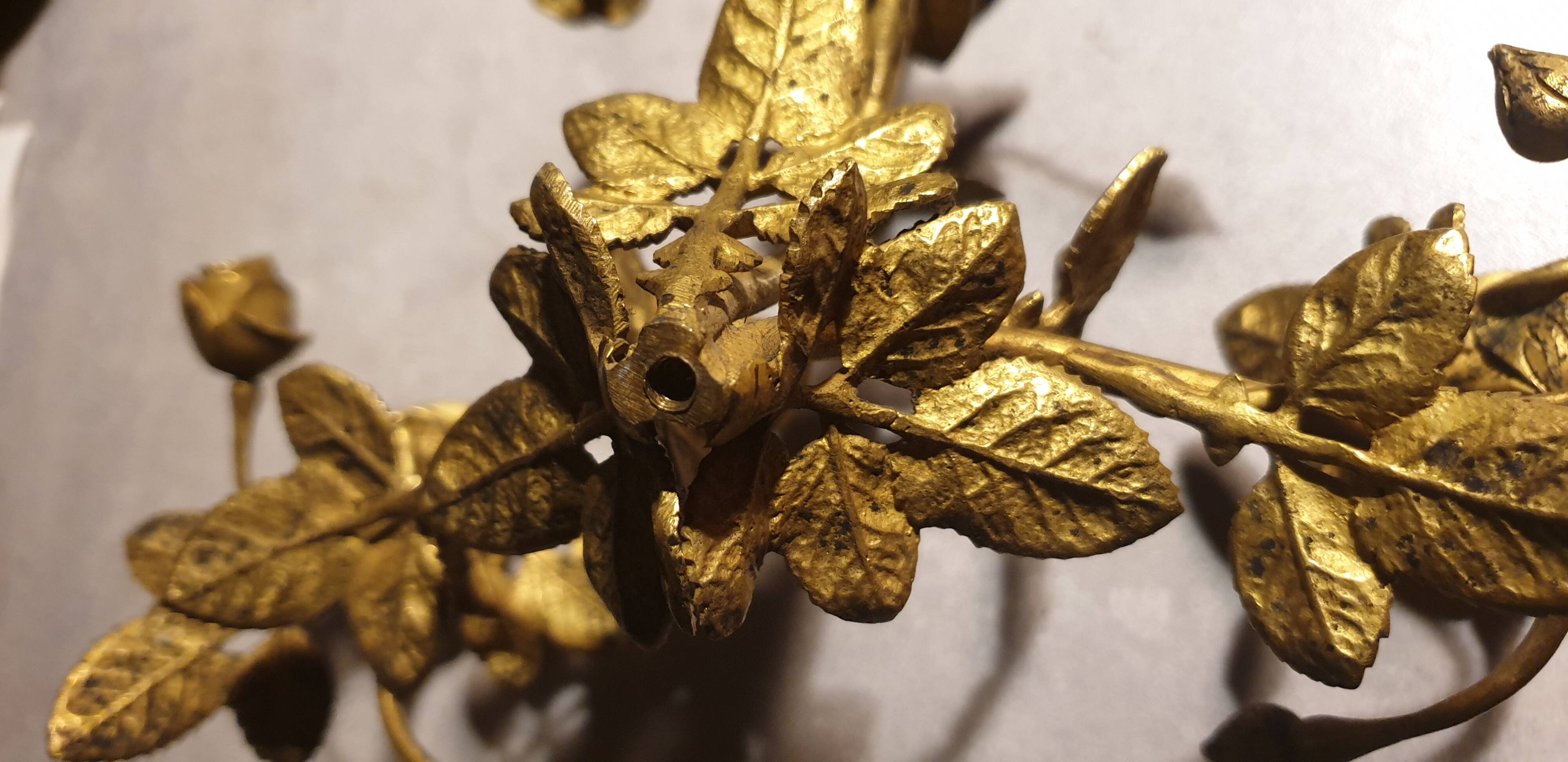 19th century bronze candlesticks