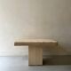 Square travertine coffee table, Italy 1970