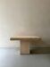 table basse carrée en travertin, italie 1970