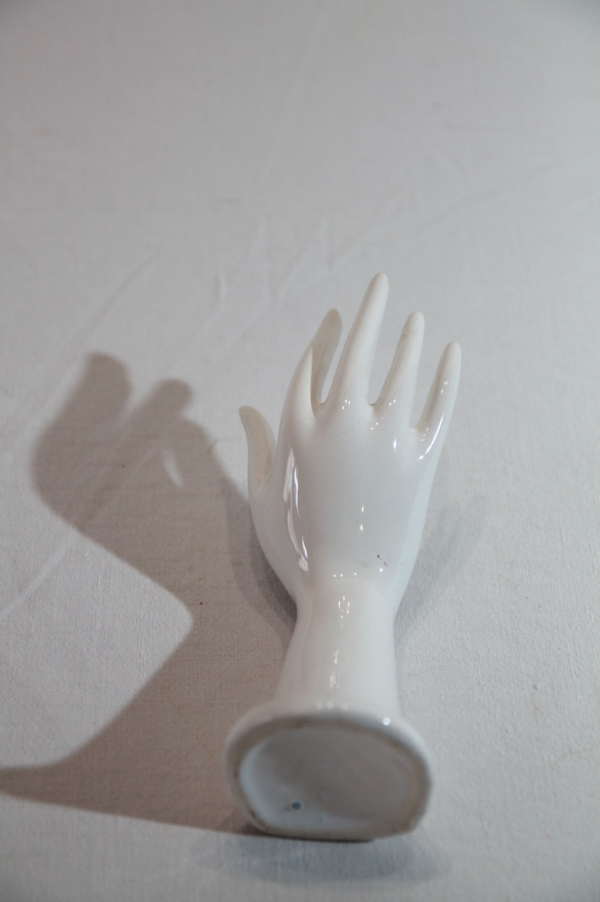 Hand white ceramic