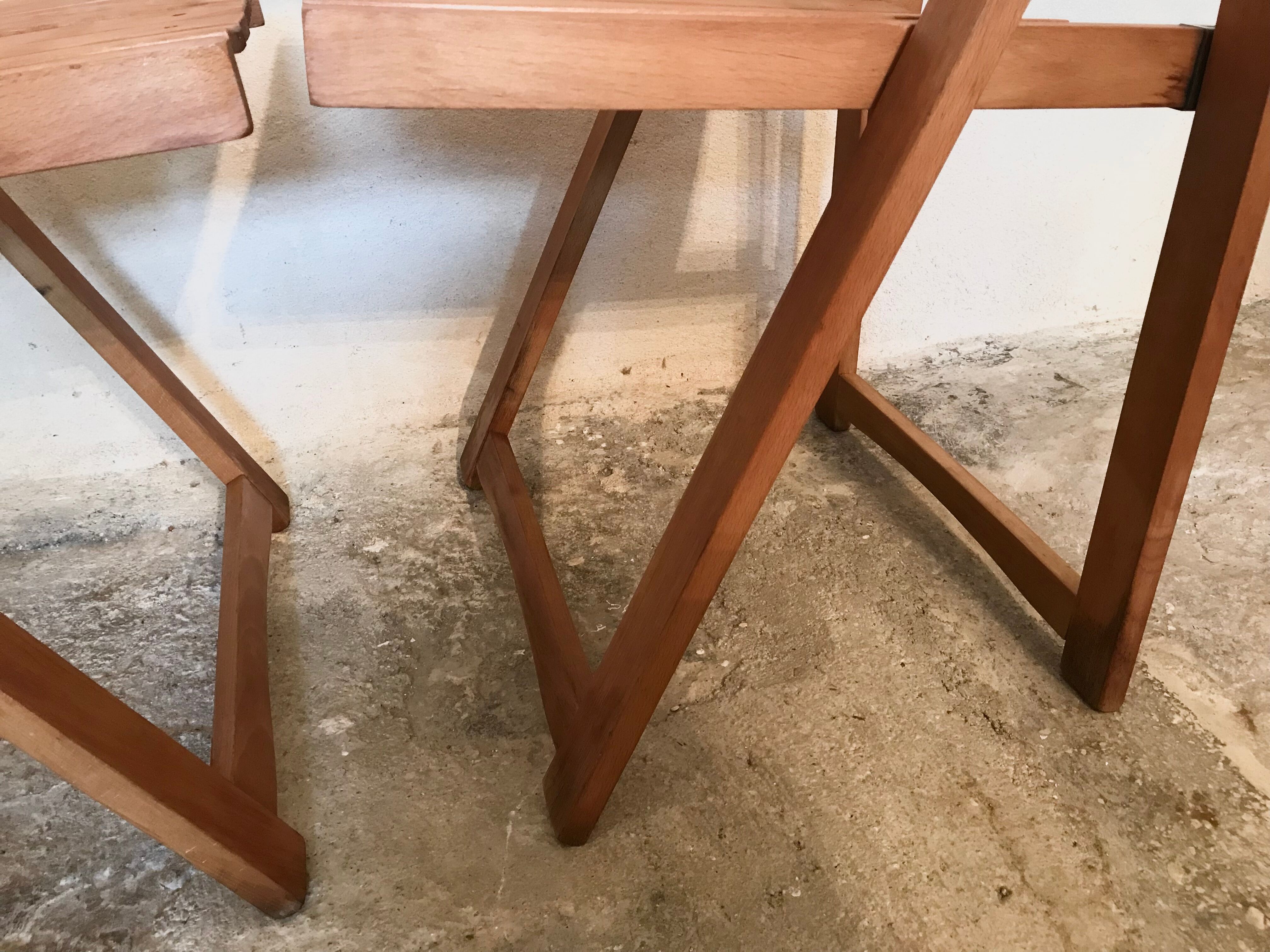 Pair of vintage folding chairs 1960's
