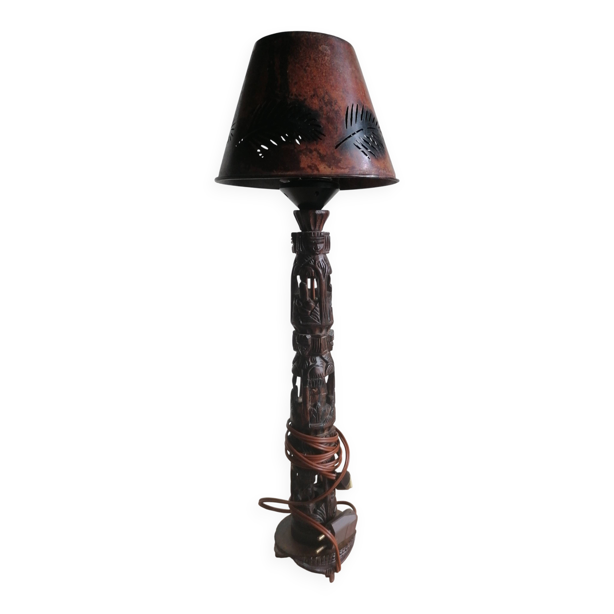 Original lamp with a metal shade