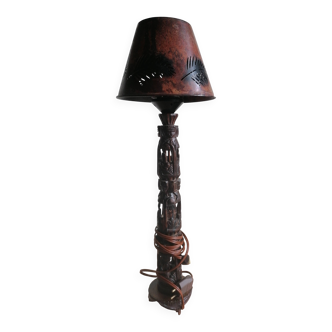 Original lamp with a metal shade