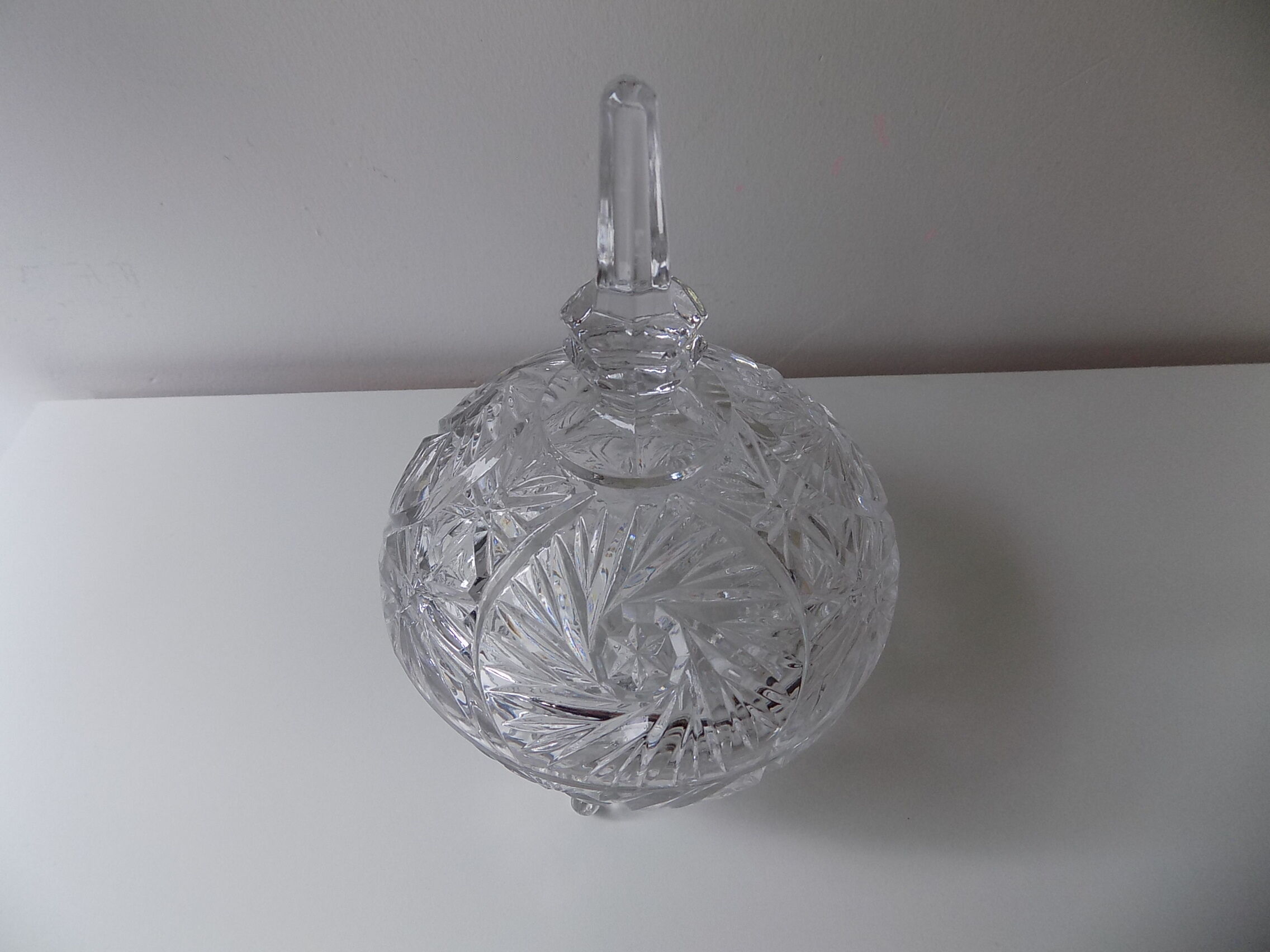 Candy box with crystal lid