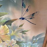 Peinture sur soie encadré