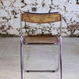 Folding chair in plexiglass and chrome, 1970