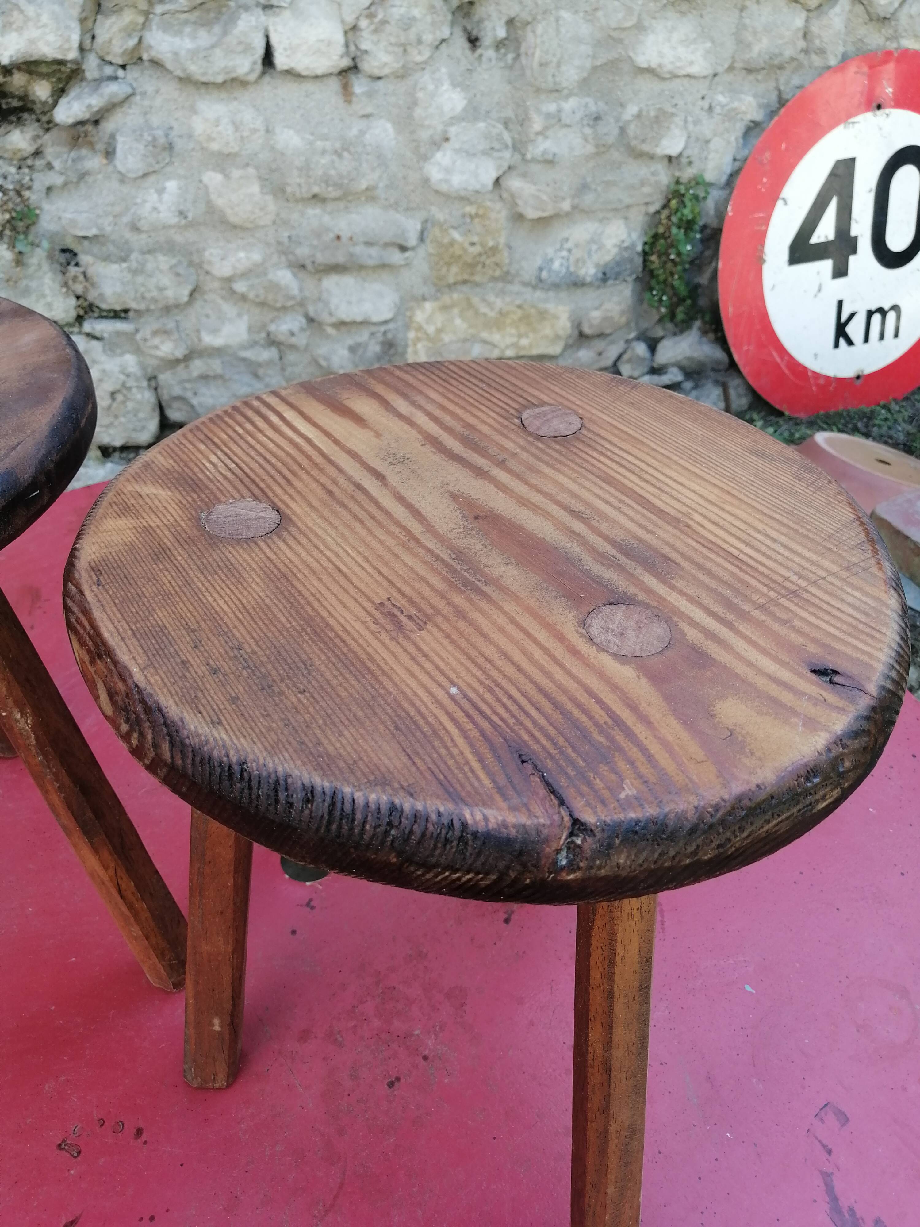 2 antique stools