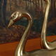 Paire de cygnes en laiton