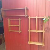 Three solid pine shelves