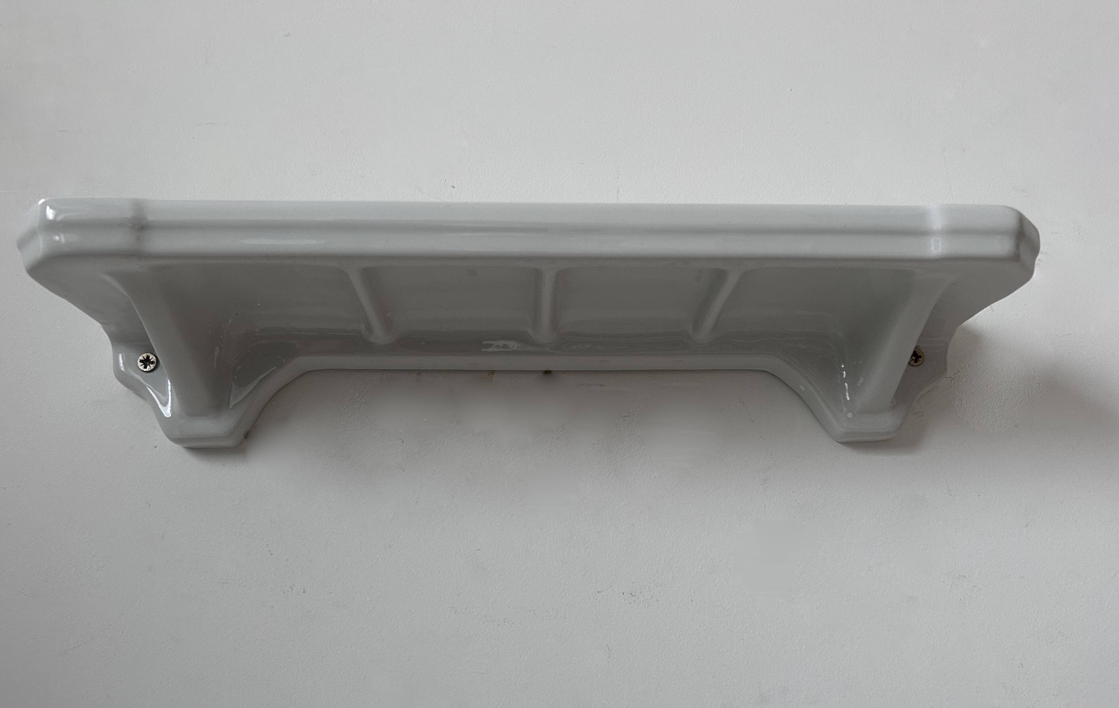 Vintage porcelain shelf, white, France 1930
