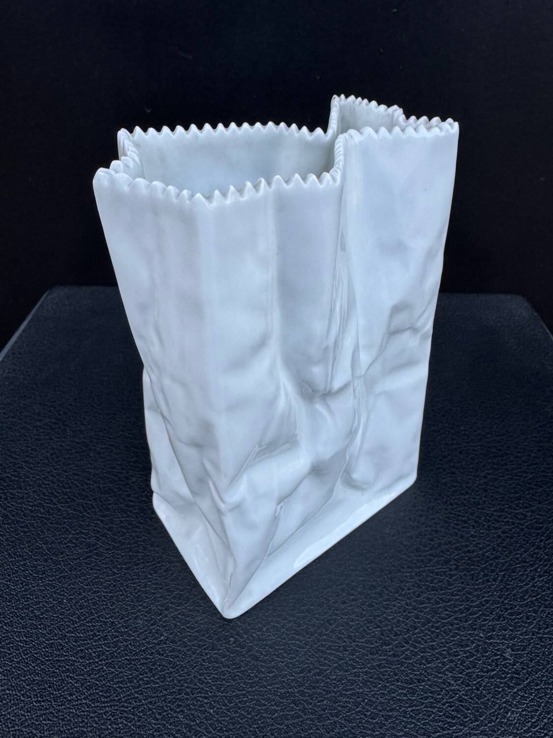 "Paper bag" vase by Tapio Wirkkala, Rosenthal, 1970s.