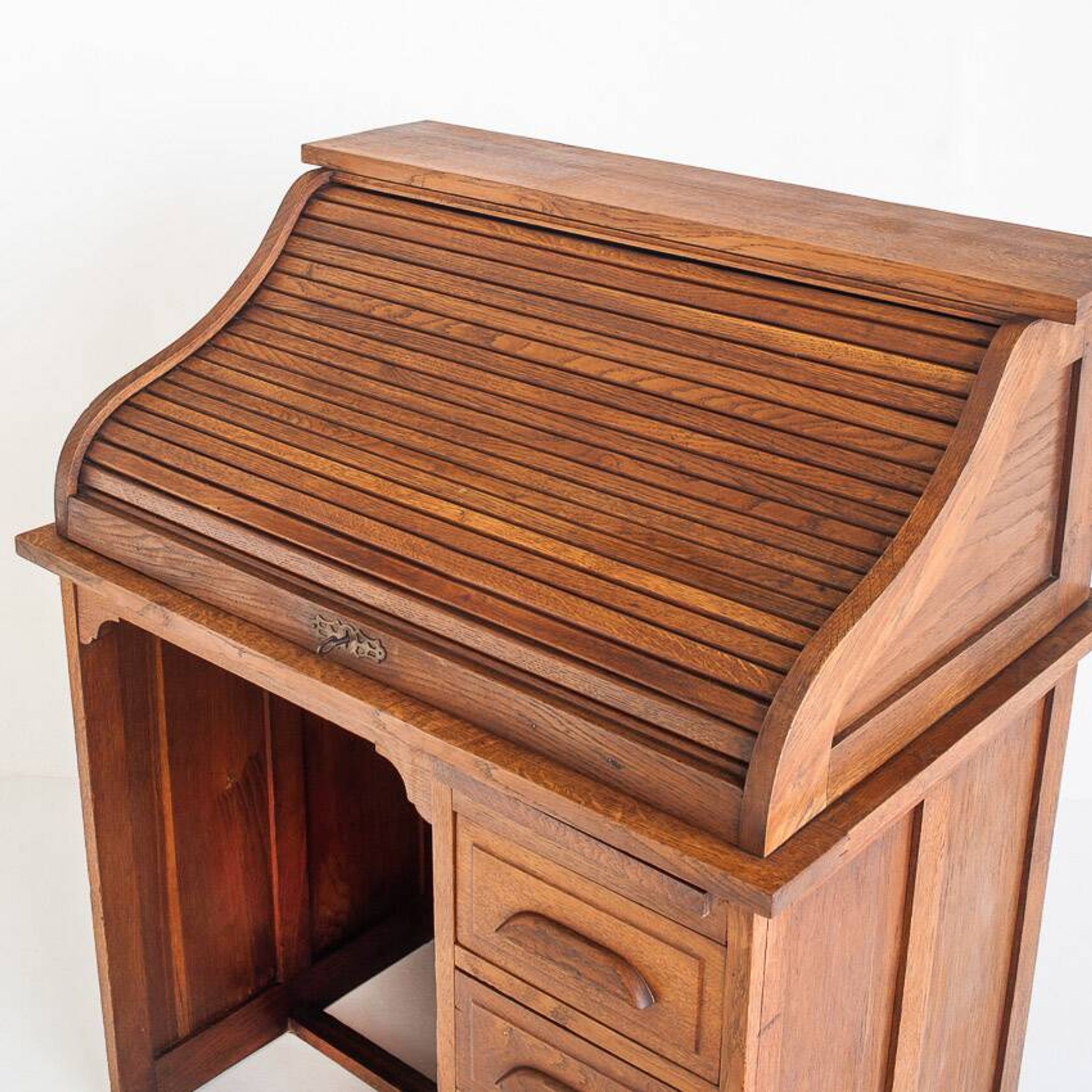 Vintage desk - secretary. Oak wood. France, 1940s