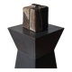 Rare cubist-painted artistic ceramic vase by Gerhard Liebenthron.