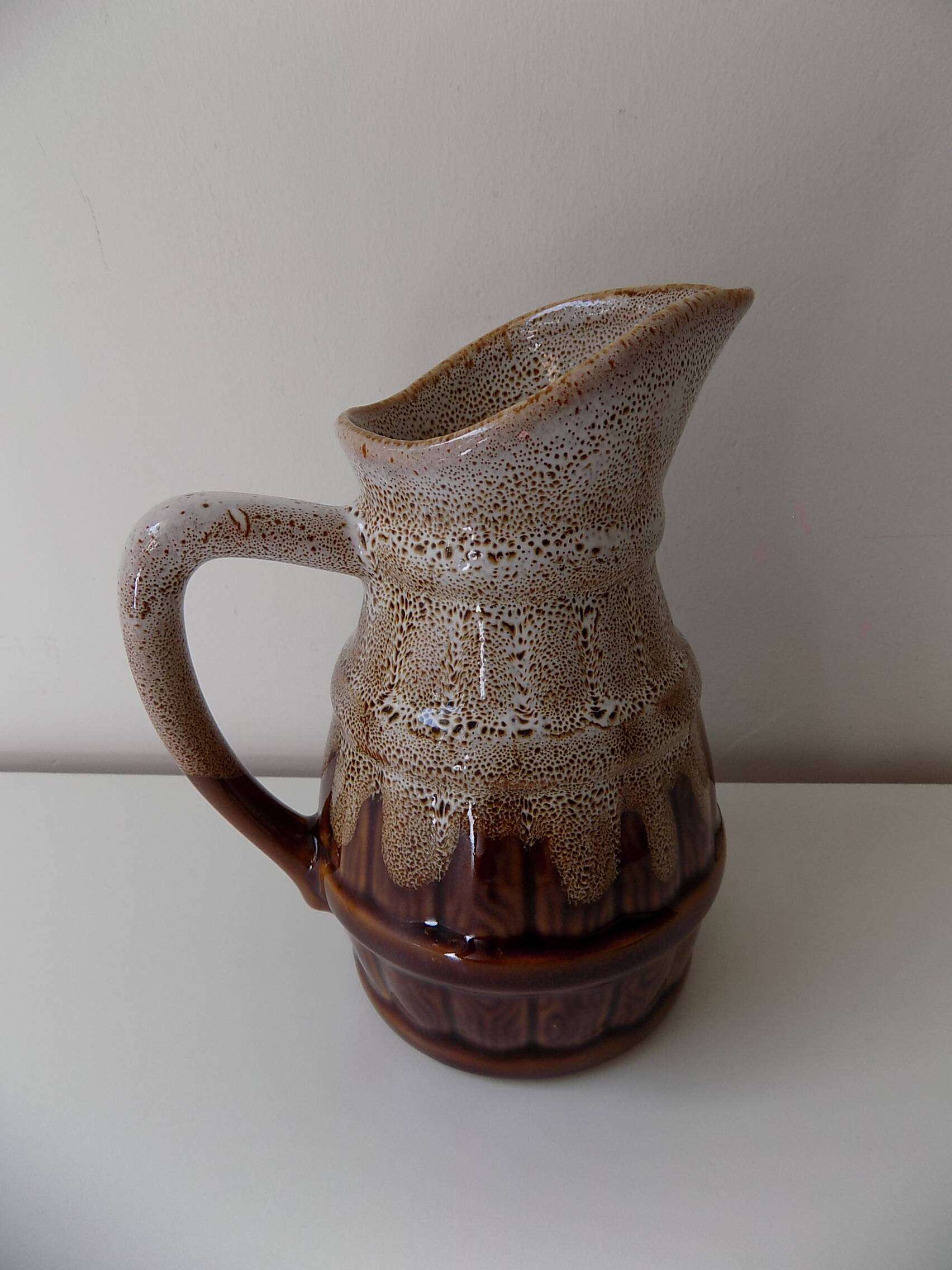 Stoneware pitcher (REVOL) numbered