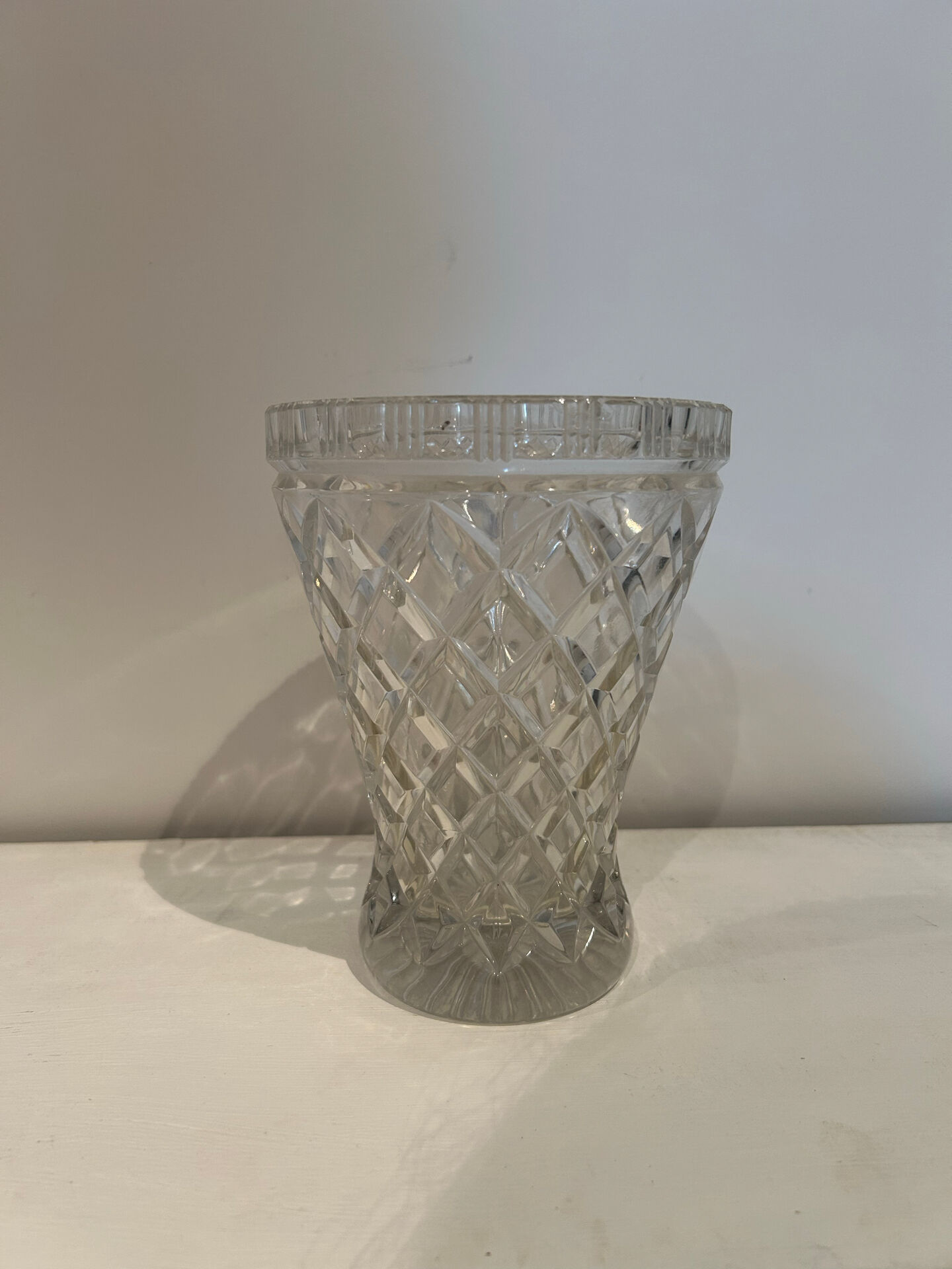 Cut crystal vase