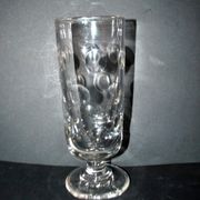 Verre à bière ancien en verre épais taillé – Pinte 50cl Bock BISTROT 1900