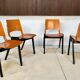 Ensemble de 6 chaises de salle à manger P7 par Roland Rainer pour E & A Pollack, Vienne 1952