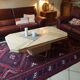 Travertine coffee table