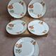 Set of 5 dessert plates in porcelain – Poppy floral design