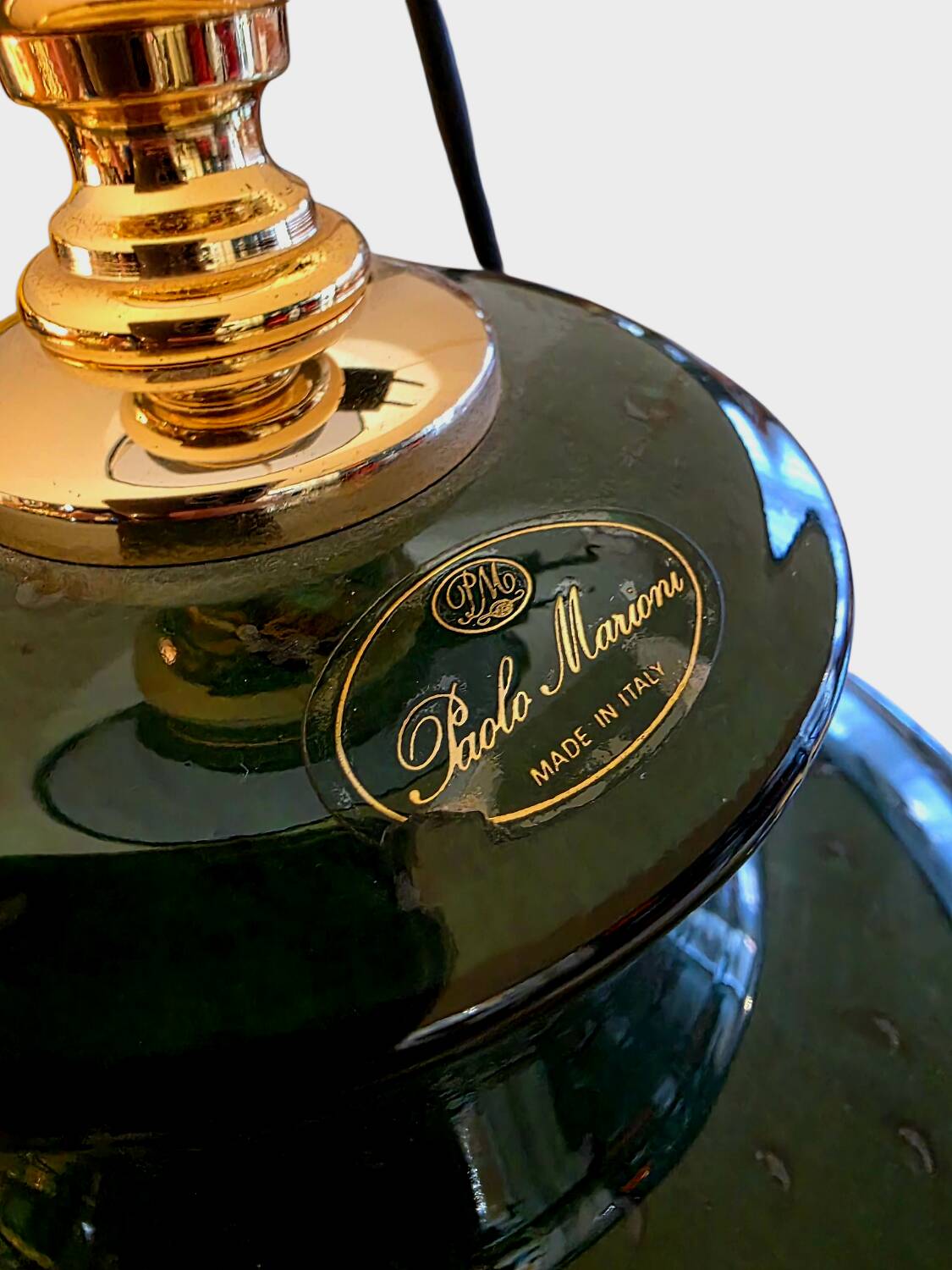 Pair of Paolo Marioni glazed ceramic lamps – Circa 1960