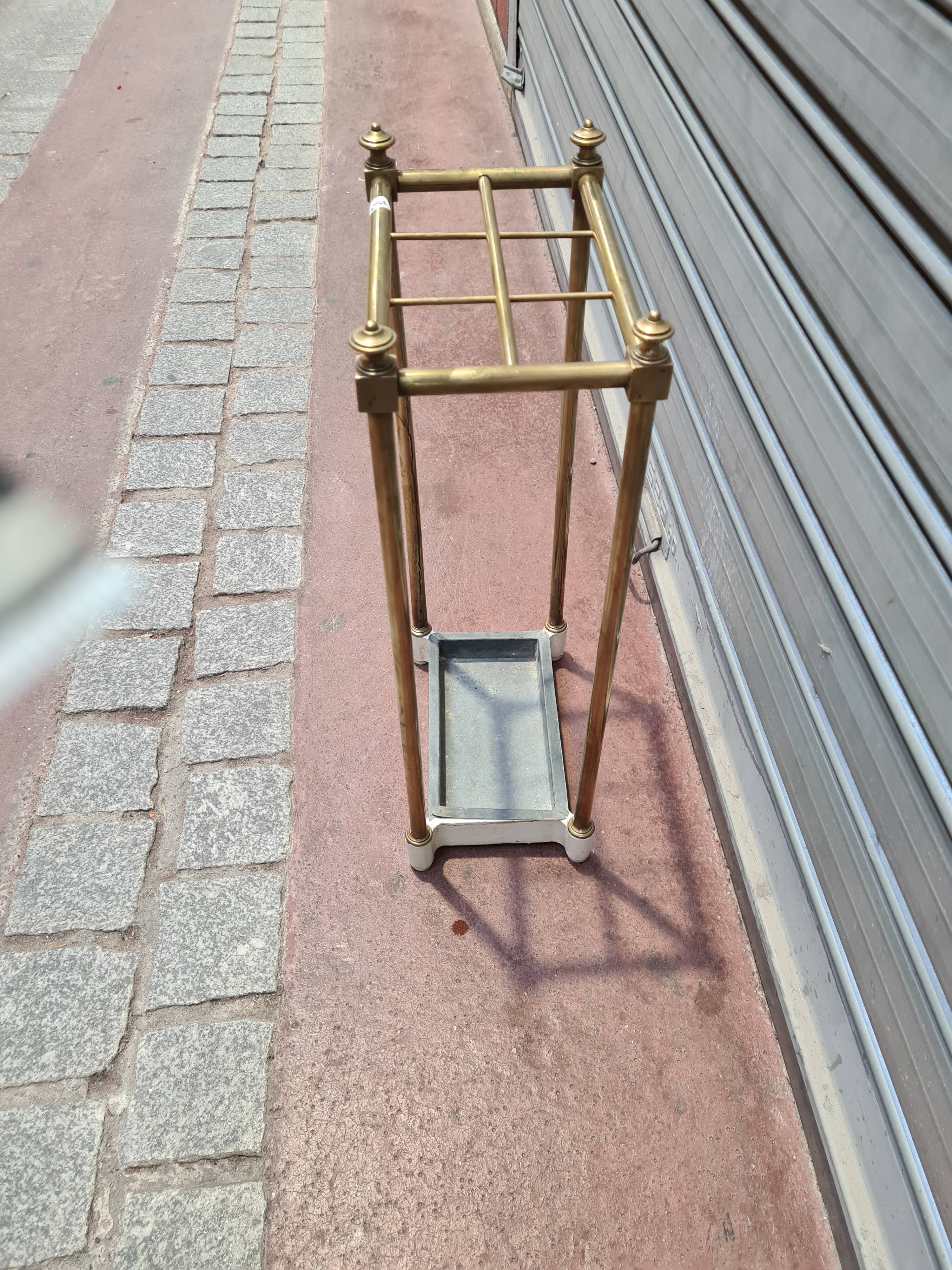Old brass umbrella holder