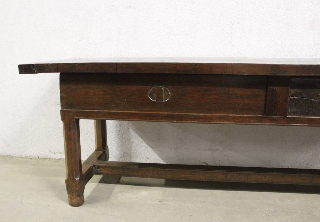 Table De Ferme Ou Console En Chêne Fin XVIII