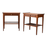 Pair of mid-century Scandinavian mahogany nightstands