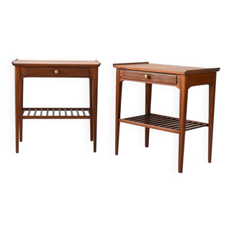 Pair of mid-century Scandinavian mahogany nightstands