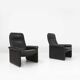Exceptional De Sede DS50 lounge chair in black leather, Switzerland ca. 1980