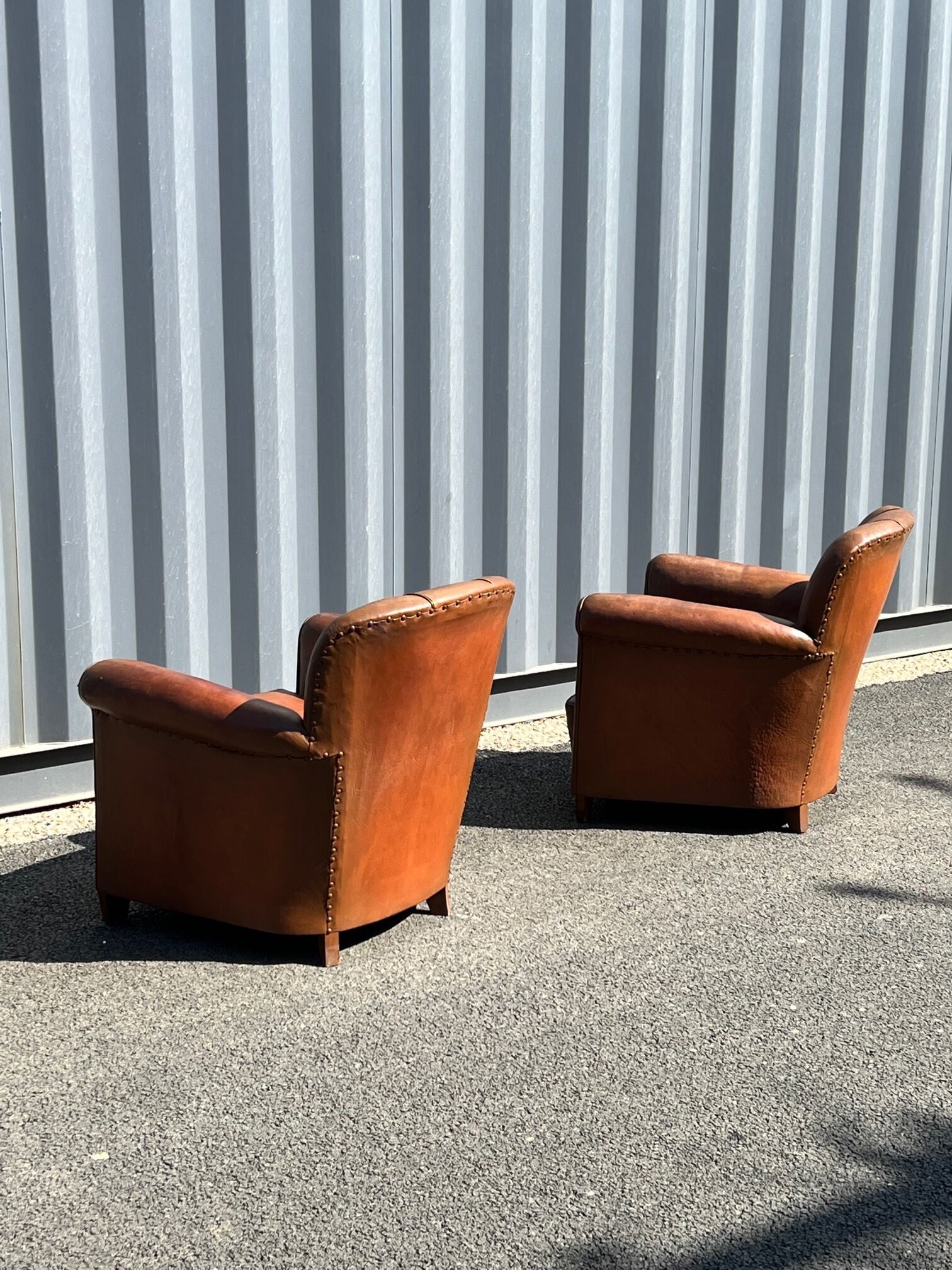 Leather clubs pair from the 1950s