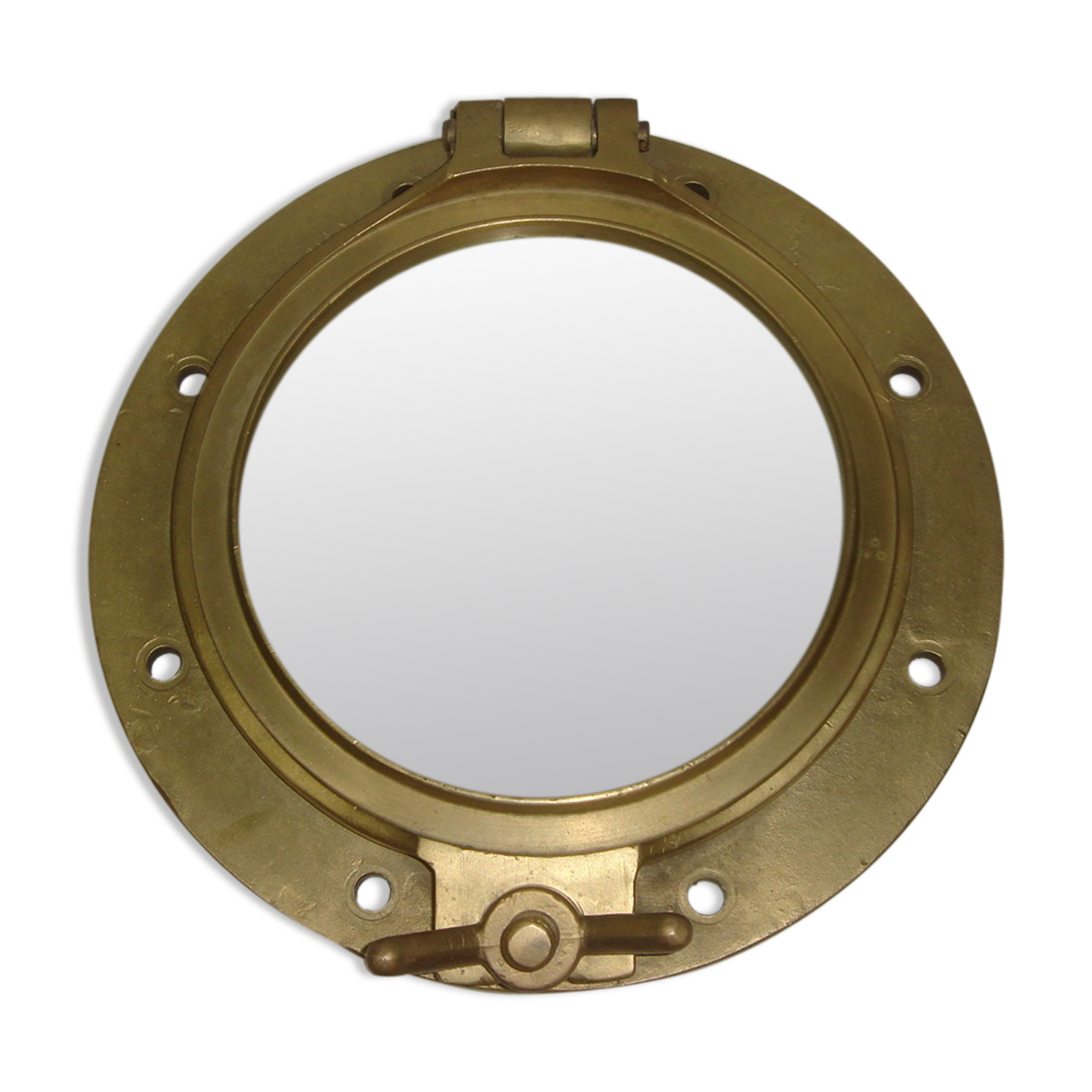 32X32cm brass boat window