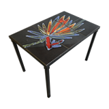 Metal and ceramic coffee table - 60s