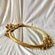 Baroque wall mirror in gilded plaster - height: 62 cm
