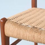 Arne Wahl Iversen set of six dining chairs in teak Glyngore Denmark 1960