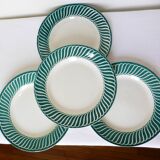 4 flat plates of Digoin Sarreguemines model Jacquot 210805