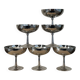 Lot de 6 coupes vintage en inox