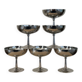 Set of 6 vintage stainless steel cups