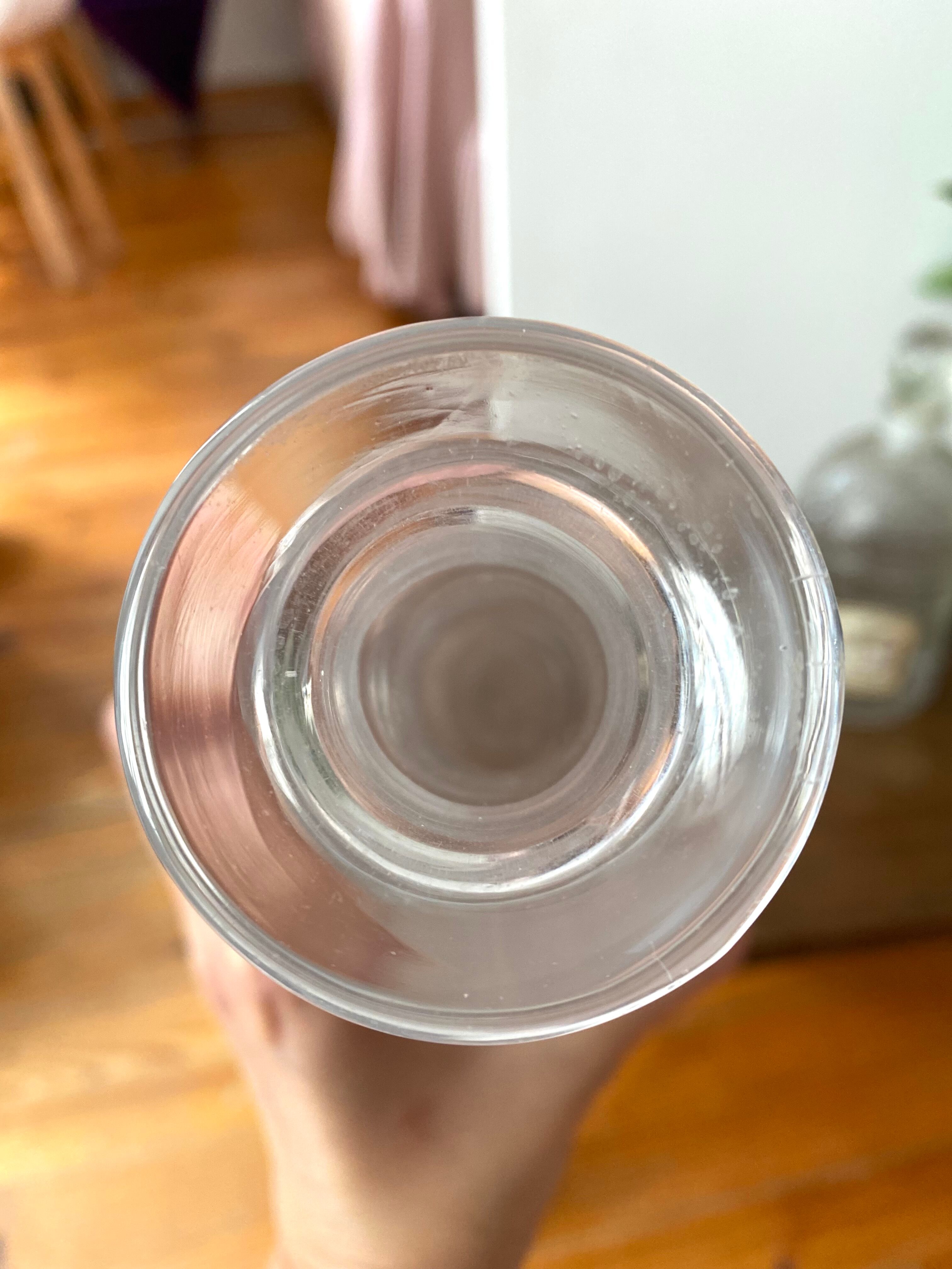 Vintage 60s chiseled glass decanter