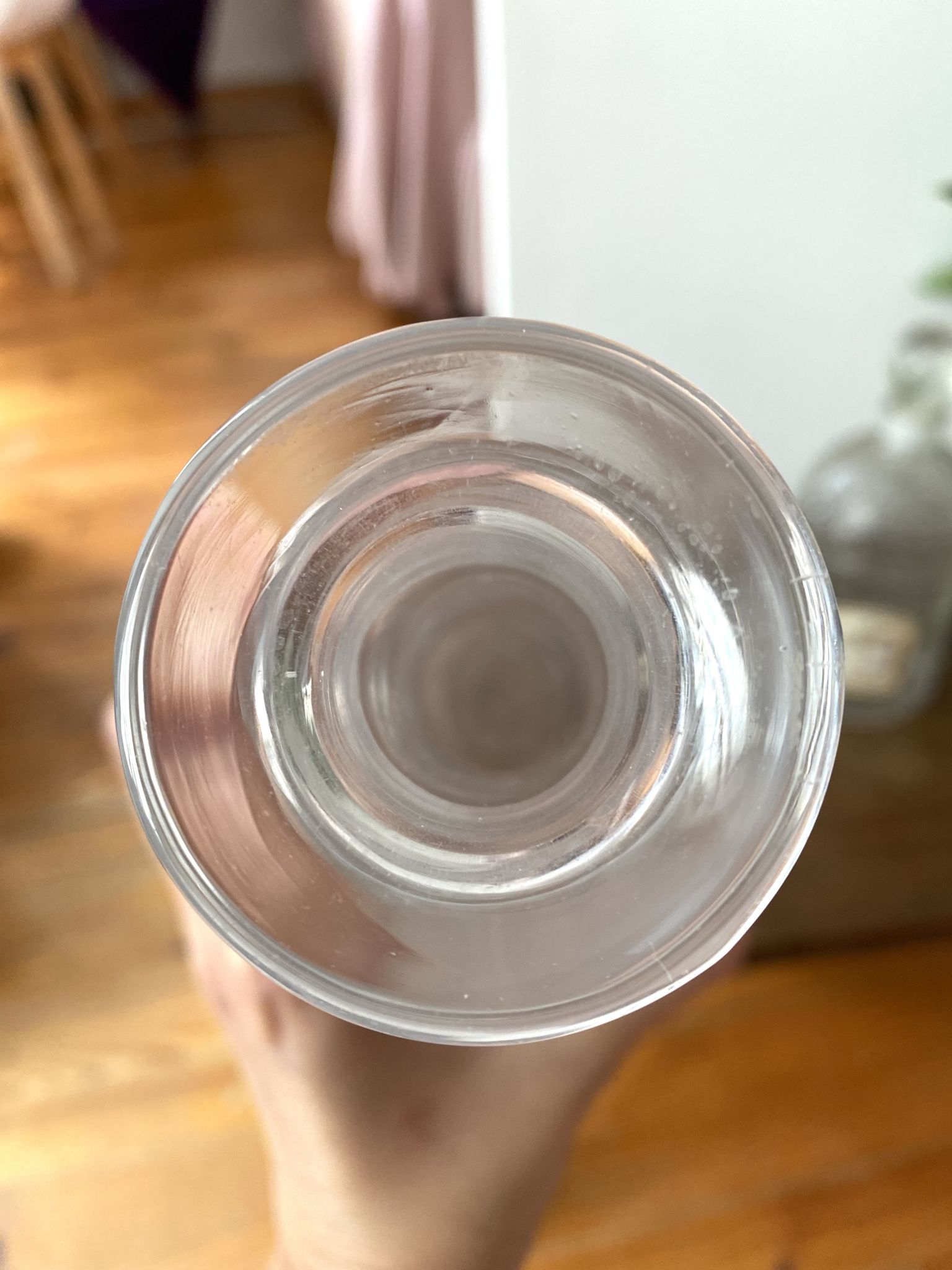 Vintage 60s chiseled glass decanter
