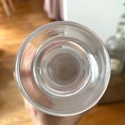 Vintage 60s chiseled glass decanter