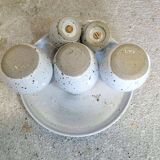 Speckled Stoneware Condiment Set