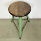 Green Industrial Workshop Stool, 1960s