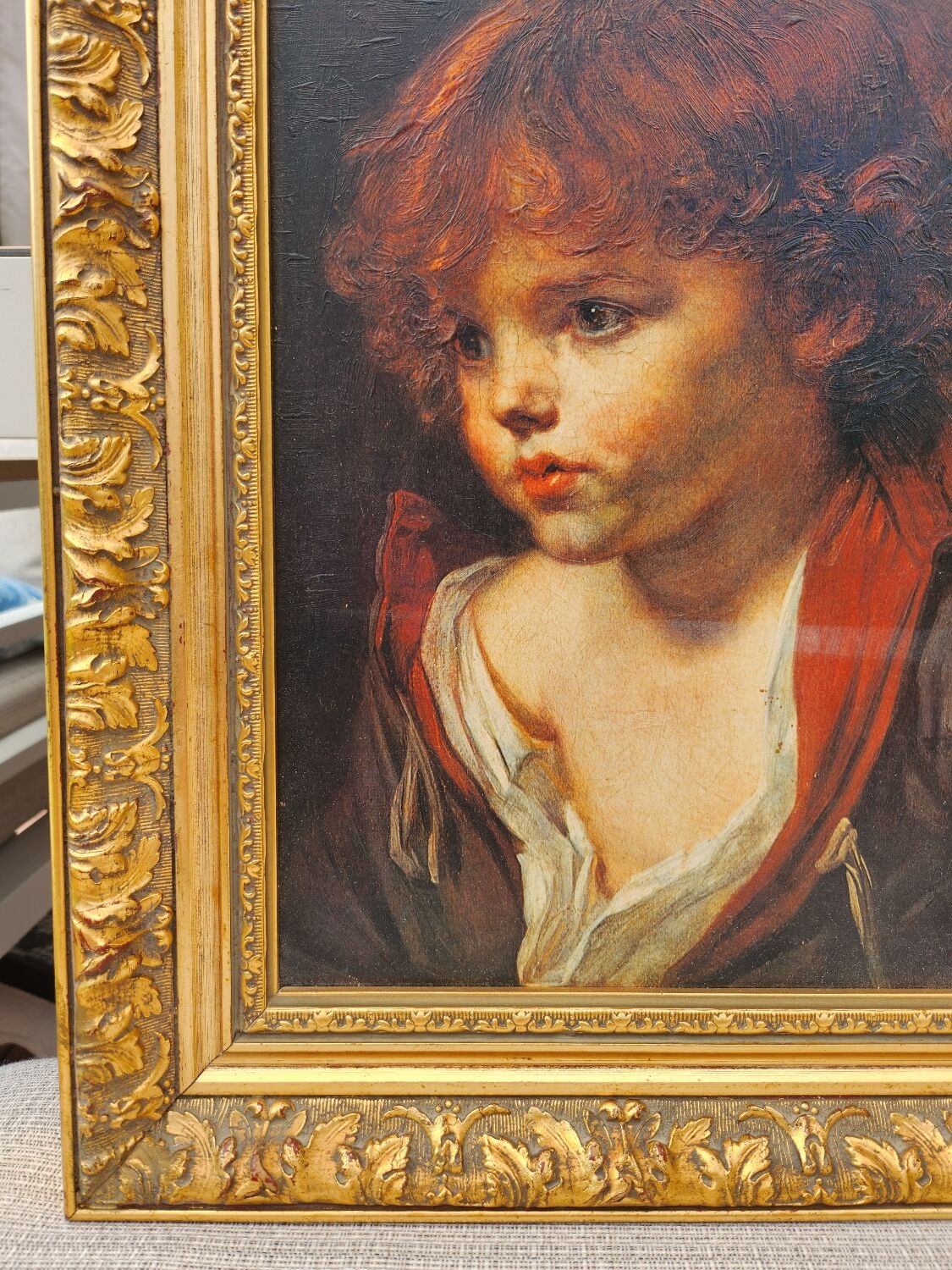Painting the blond child Greuze