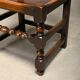 Pair Antique Yorkshire Back Stools / Side Chairs solid Oak, England 18th Ce