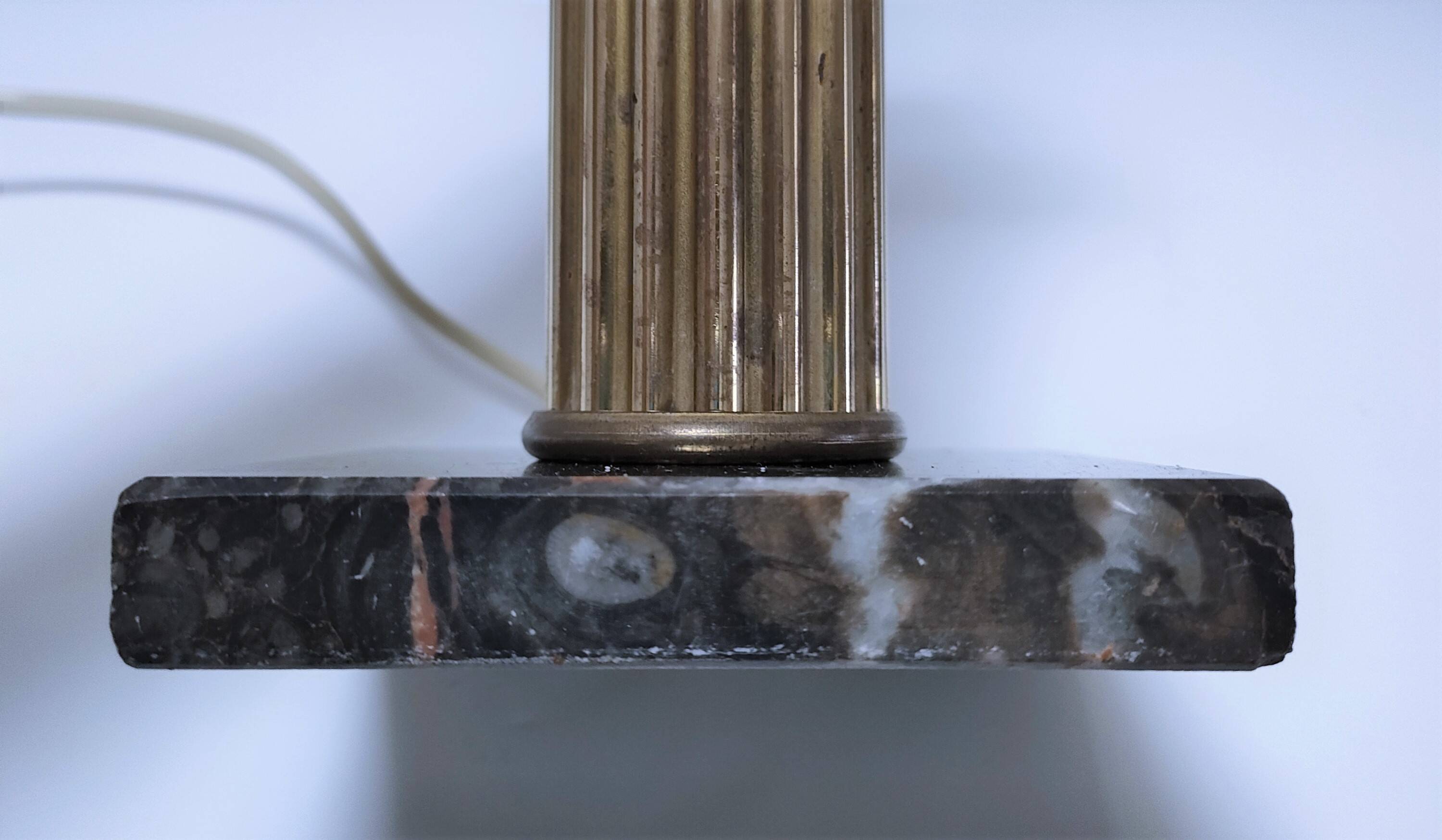 Lamp foot column brass marble neo classic vintage