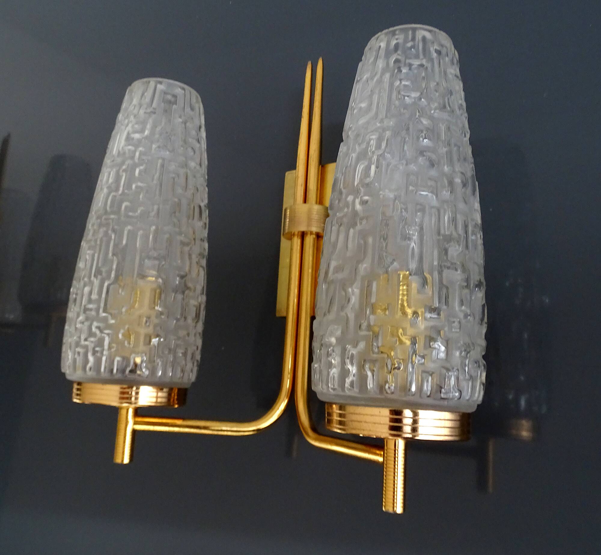 Vintage Glass Wall Light