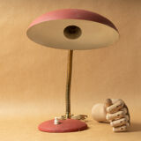 Desk lamp industrial design vintage 1950 1960 flexible red